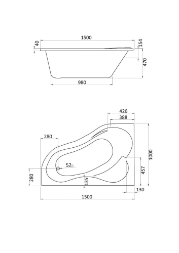 Акриловая ванна Santek Ибица 150*100 R/L фото 3