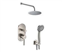 Встроенный смеситель для ванны на 2 положения Wasserkraft A16421 (душевой комплект) матовый матовый хром