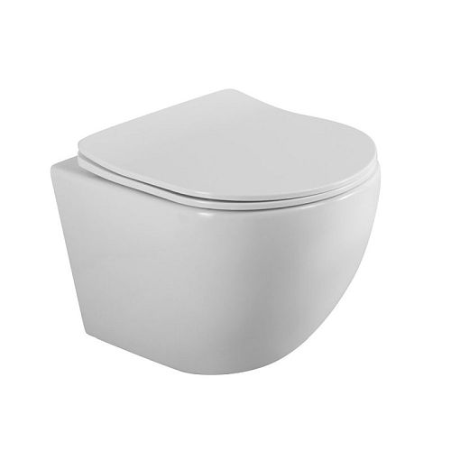 Унитаз подвесной безободковый Belbagno UNO 2.0 безободковый, сидение микролифт