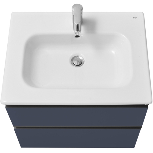 Тумба с раковиной Roca Domi 60, 80 подвесная/напольная, синий матовый фото 3