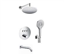 Встроенный смеситель для ванны на 3 положения Wasserkraft A175817 Thermo (душевой комплект) хром