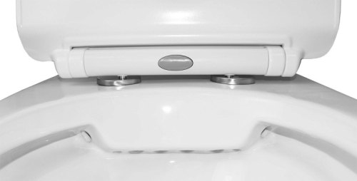 Унитаз напольный безободковый Azario Fretta Round AZ-1217 + AZ-1216 с сидением микролифт, смыв Geberit фото 5