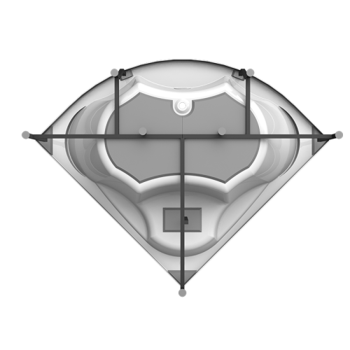 Ванна акриловая Radomir Сандра 149*149 + каркас фото 3