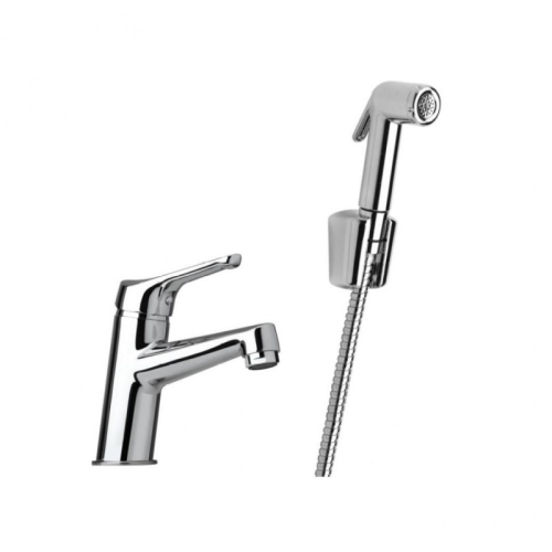 Смеситель с гигиеническим душем для раковины Paini Bios 05CR205/574 хром