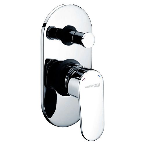 Встроенный смеситель для ванны на 2 положения Wasserkraft Donau 5361 хром