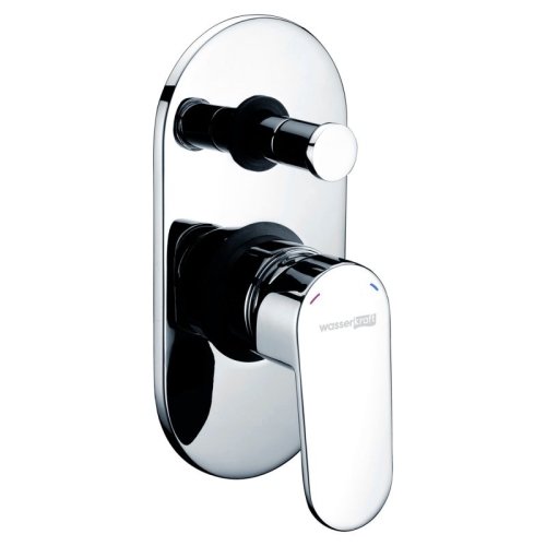 Встроенный смеситель для ванны на 2 положения Wasserkraft Donau 5361 хром