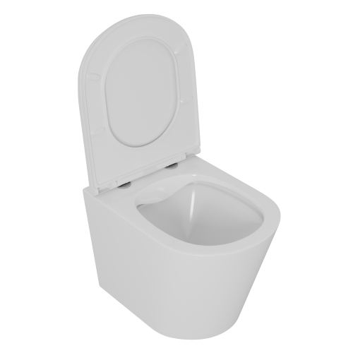 Унитаз подвесной безободковый D&K Venice DT1026016 белый с сидением микролифт фото 3