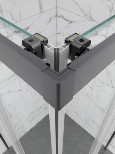 Душевое ограждение Triton Фикс-Графит 120*80, 120*90 прозрачное стекло фото 7