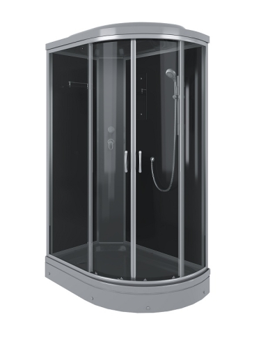 Душевая кабина ERLIT 120*80 ER3512PL-C2-RUS_Gray левая, низкий поддон фото 2