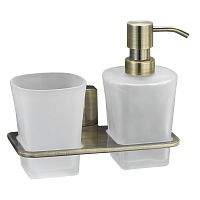 Держатель стакана и дозатора Wasserkraft Exter K-5289 бронза