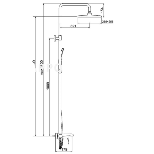 Душевая система Gappo Aventador G2450 черная фото 2
