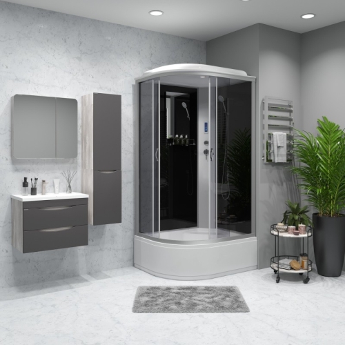 Душевая кабина Niagara Классик NG-2510-14RP 120*80*215 высокий поддон(40см),стекло тонированное фото 2