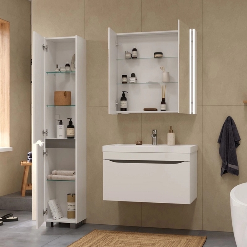 Зеркало-шкаф Volna Prime 60, 80 с подсветкой фото 4