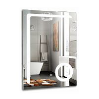 Зеркало с подсветкой и увеличительным зеркалом Azario Клио 60*80