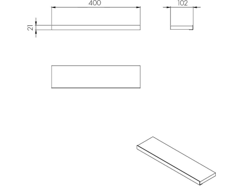 Полка Aquaton Лофт Урбан 40 Дуб Орегон фото 2