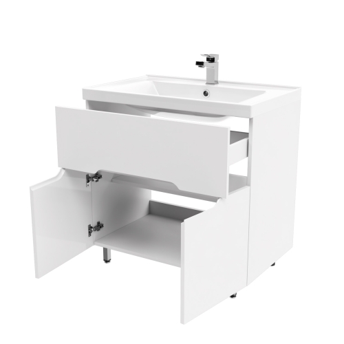 Тумба с умывальником Мирсант Soho Quadro Light 60, 80 напольная фото 3