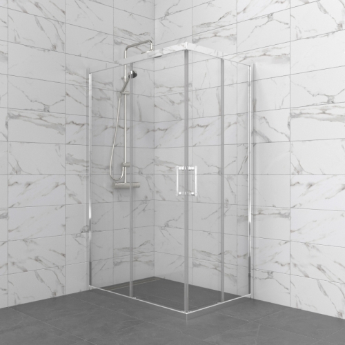 Душевое ограждение Triton Фикс-Хром 120*80, 120*90 прозрачное стекло фото 5