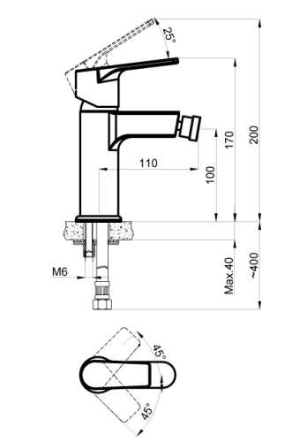 Смеситель для биде Azario Treya AZ-15686601 хром фото 2