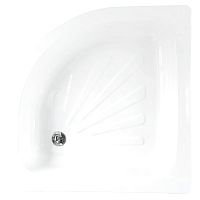 Поддон стальной Loranto 80*80, 90*90 полукруглый