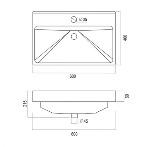 Тумба Мирсант FUJI 60/80/100 с умывальником (Deep-100/80) (Fest-60)  подвесная белая фото 4