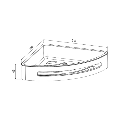 Полка угловая Iddis Optima Home черная фото 3