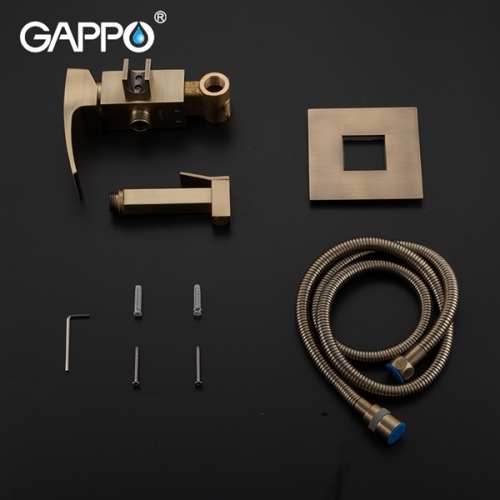 Смеситель с гигиеническим душем Gappo G7207-4 бронза фото 4