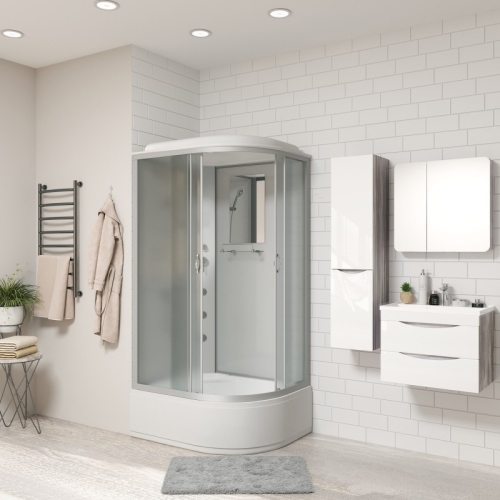 Душевая кабина Niagara Классик NG-2310-14LG 120*80*215 высокий поддон(40см),стекло матовое фото 2