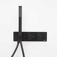 Термостатический смеситель для душа Wasserkraft Elbe 7488 Thermo со встраиваемой системой монтажа, черный soft touch