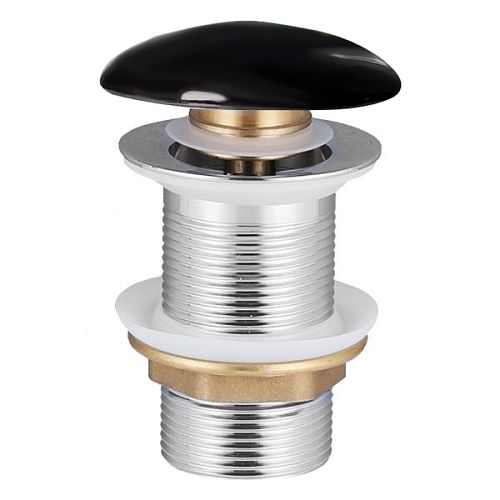 Донный клапан click-clack с керамической крышкой без перелива Volle Gato negro