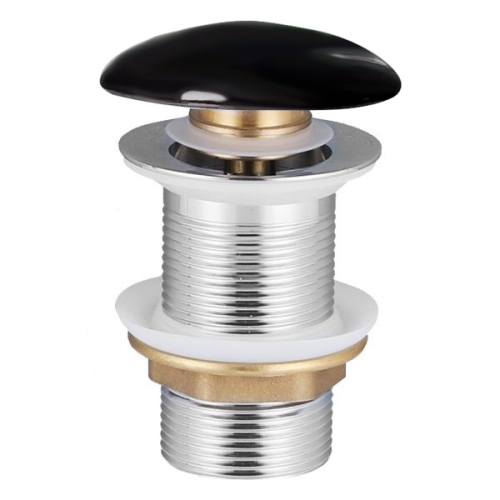 Донный клапан click-clack с керамической крышкой без перелива Volle Gato negro