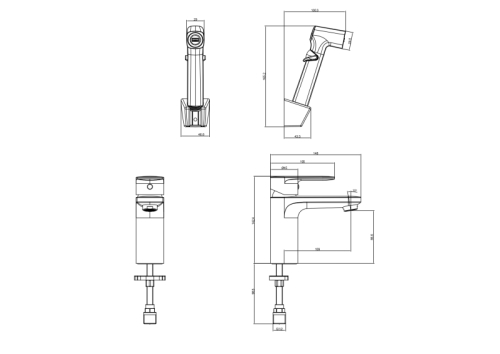 Смеситель для раковины с гигиеническим душем Aquatek Ника AQ1812BGM, оружейная сталь фото 5