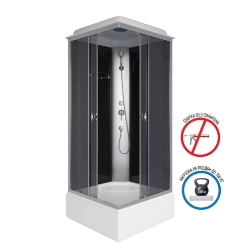 Душевая кабина Niagara Eco E90/26Q/TN 90*90*215 средний поддон(26см),стекло тонированное