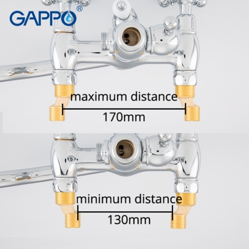 Душевая система со смесителем Gappo G2489 хром фото 4