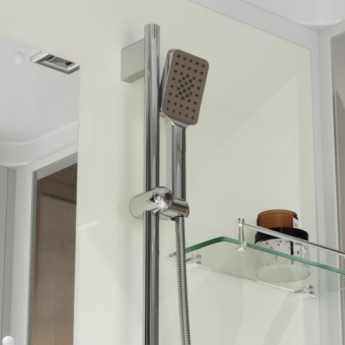 Душевая кабина Niagara Стандарт ST100/15Q 100*100*215 квадрат,поддон 15см,распашная,проф.белый фото 4