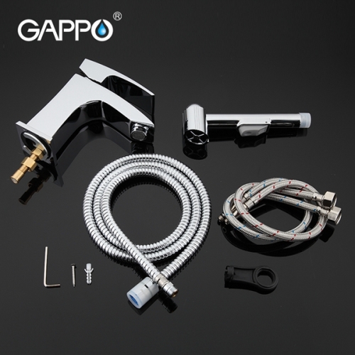 Смеситель с гигиеническим душем для раковины Gappo Jacob G1207 хром фото 6