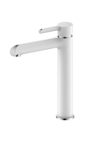 Смеситель высокий для раковины Gappo  G1003-18 белый/хром