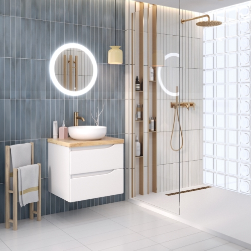 Тумба со столешницей Aqua de Marco Nordic 60, 80, 100 подвесная, массив ясеня фото 9