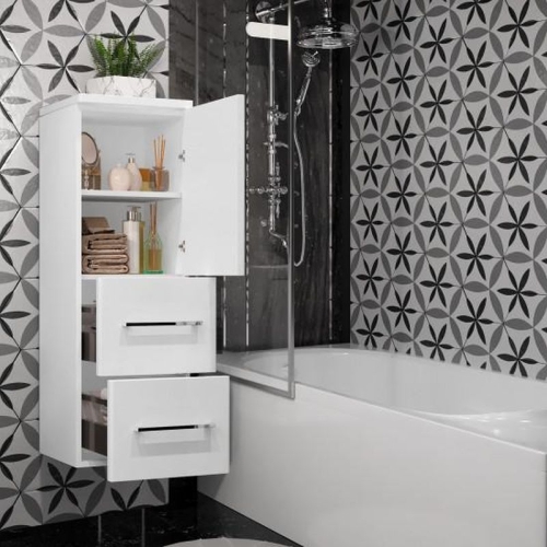 Шкаф-колонна Opadiris Арабеско 35 подвесной белый фото 4 Шкаф-колонна Opadiris Арабеско 35 подвесной белый фото 4