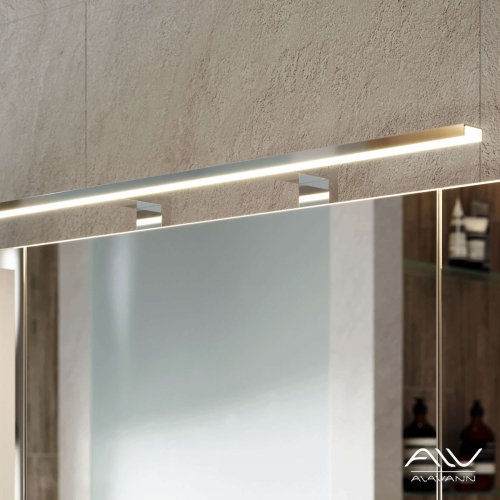 Шкаф зеркальный Alavann Univers 80, 100 белый без светильника фото 2