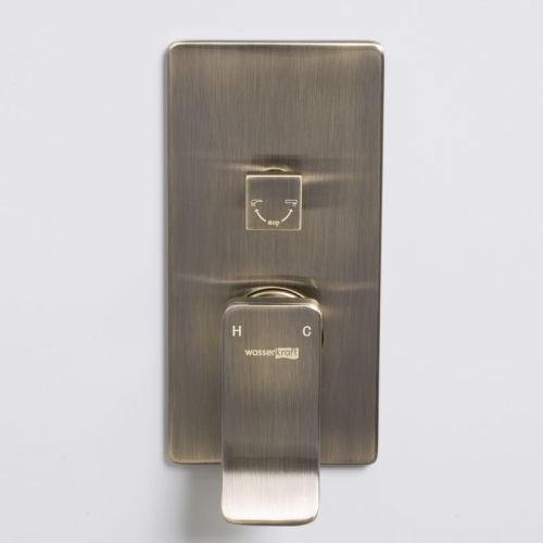 Встроенный смеситель для ванны на 2 положения Wasserkraft Exter 1641 бронза фото 3