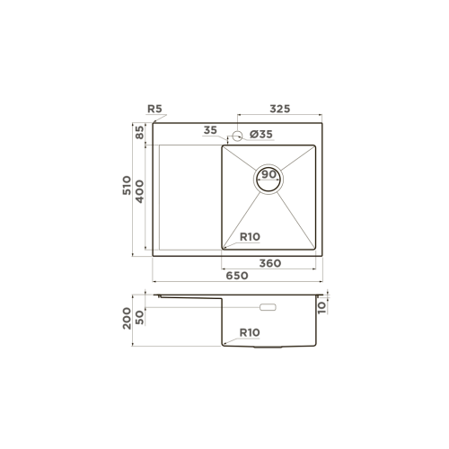  Кухонная мойка OMOIKIRI Akisame 65 (3 цвета) фото 2