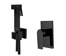 Смеситель с гигиеническим душем Wasserkraft Glan A66096 встраиваемый черный глянец
