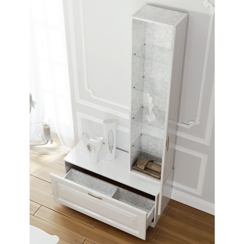 Пенал напольный Aqwella Empire 35 см подвесной белый  фото 2