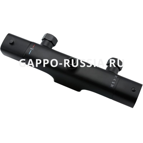 Душевая система с термостатом Gappo G2495-76 черная фото 3