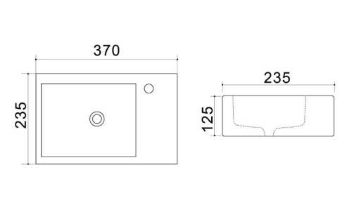 Раковина Azario AZ4331A левая белая фото 2