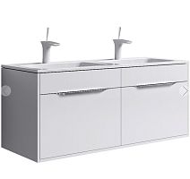 Тумба с умывальником Aqwella  MALAGA 120 подвесная белая