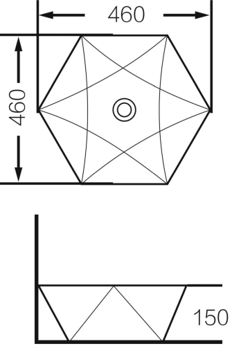 Раковина на столешницу Grossman Diamond GR-3029 460х460х150мм фото 4 Раковина на столешницу Grossman Diamond GR-3029 460х460х150мм фото 4