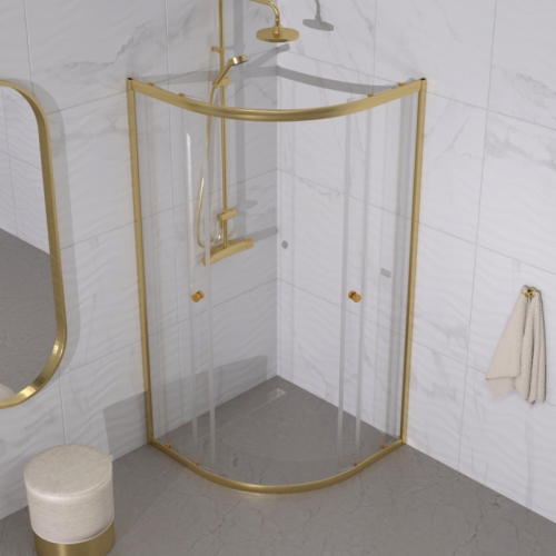 Душевое ограждение Triton Альфа-Голд 90*90, прозрачное стекло фото 4