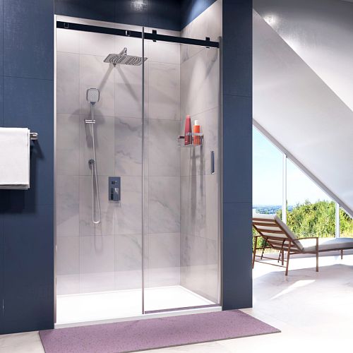 Душевая дверь Wasserkraft Alme 15R 120, 130, 140 стекло прозрачное