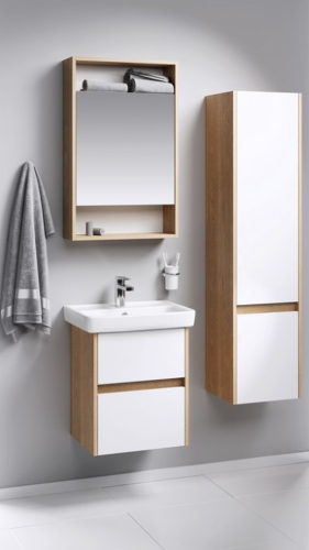 Зеркальный шкаф Aqwella CITY 50, 60 Дуб Балтийский фото 2